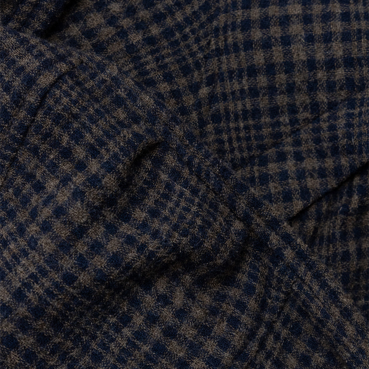 Lemures Worsted Wool Overshirt - Uneven Plaid Gauze