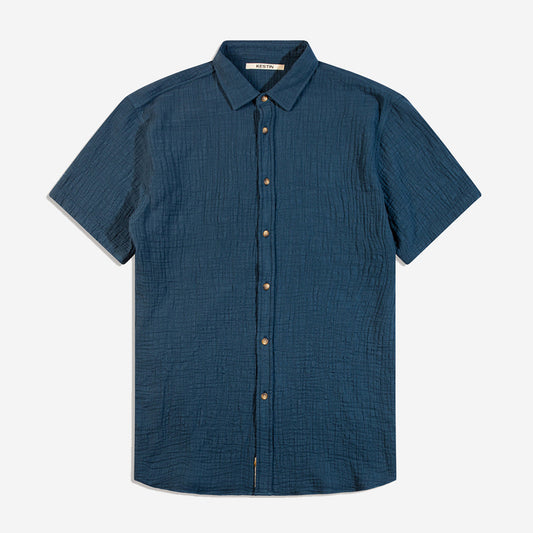 Portuguese Flannel - Atlantico Seersucker L/S Shirt - Stripe Blue – Muddy  George