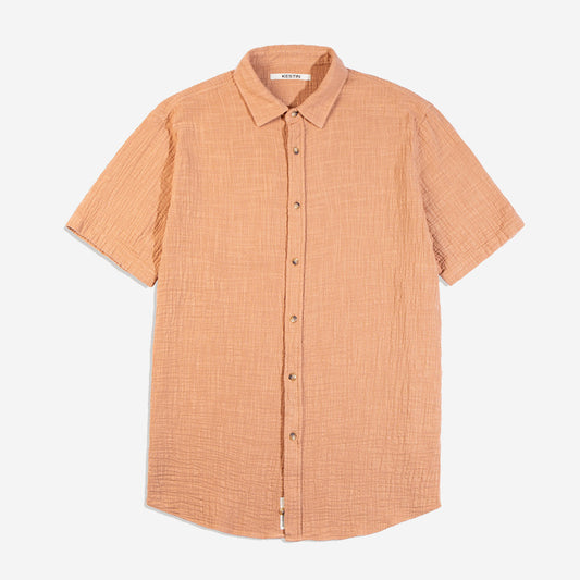 Aberlady Textured S/S Shirt - Terracotta