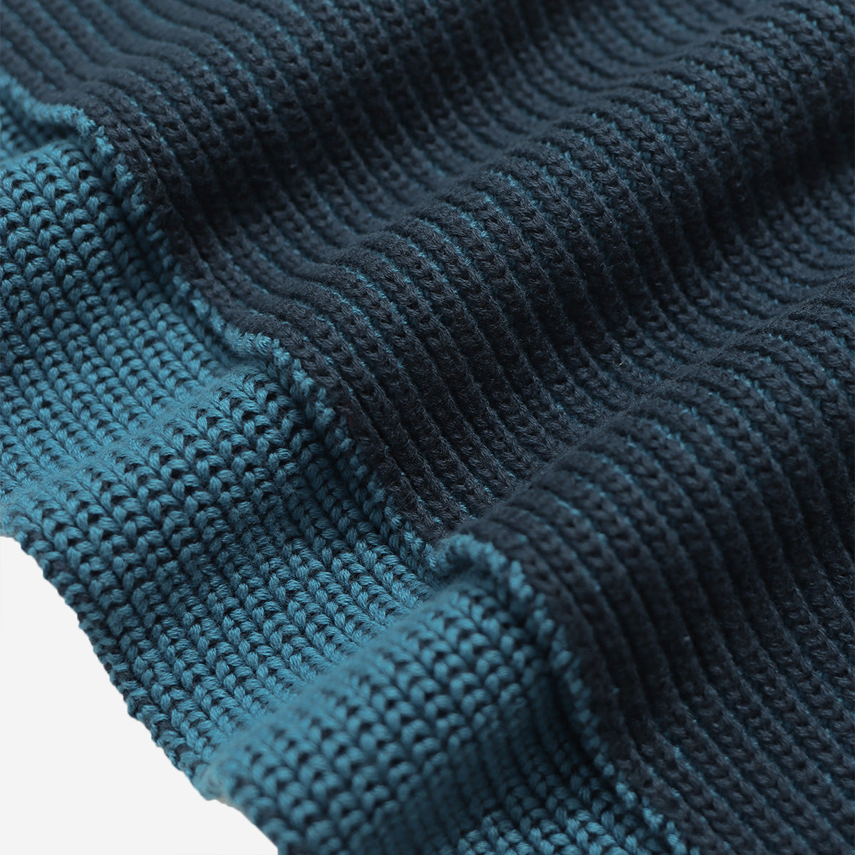 Ribbed OC Knit Scarf - Navy/Blue