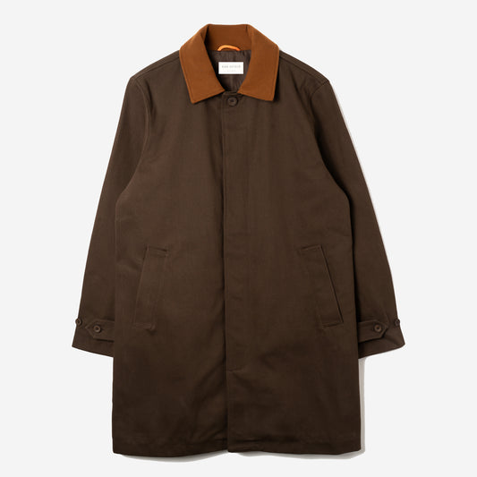 Bellow Mac Car Coat - Dark Brown
