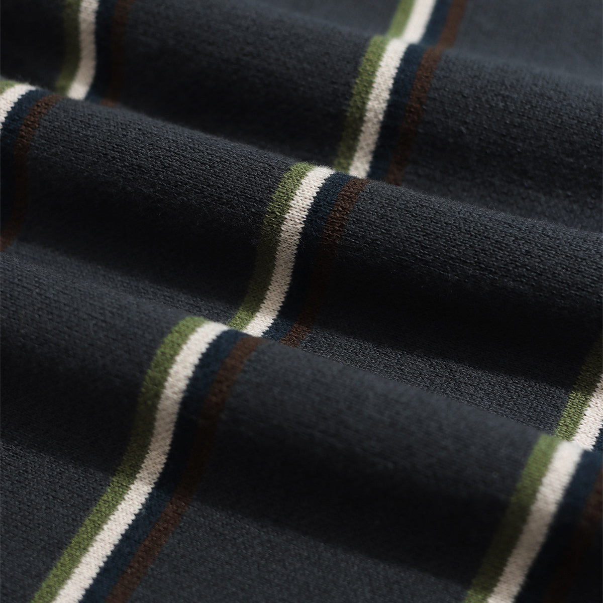 Zigger Kuki Stripe L/S Polo Cardigan - Grey/Multi Stripe