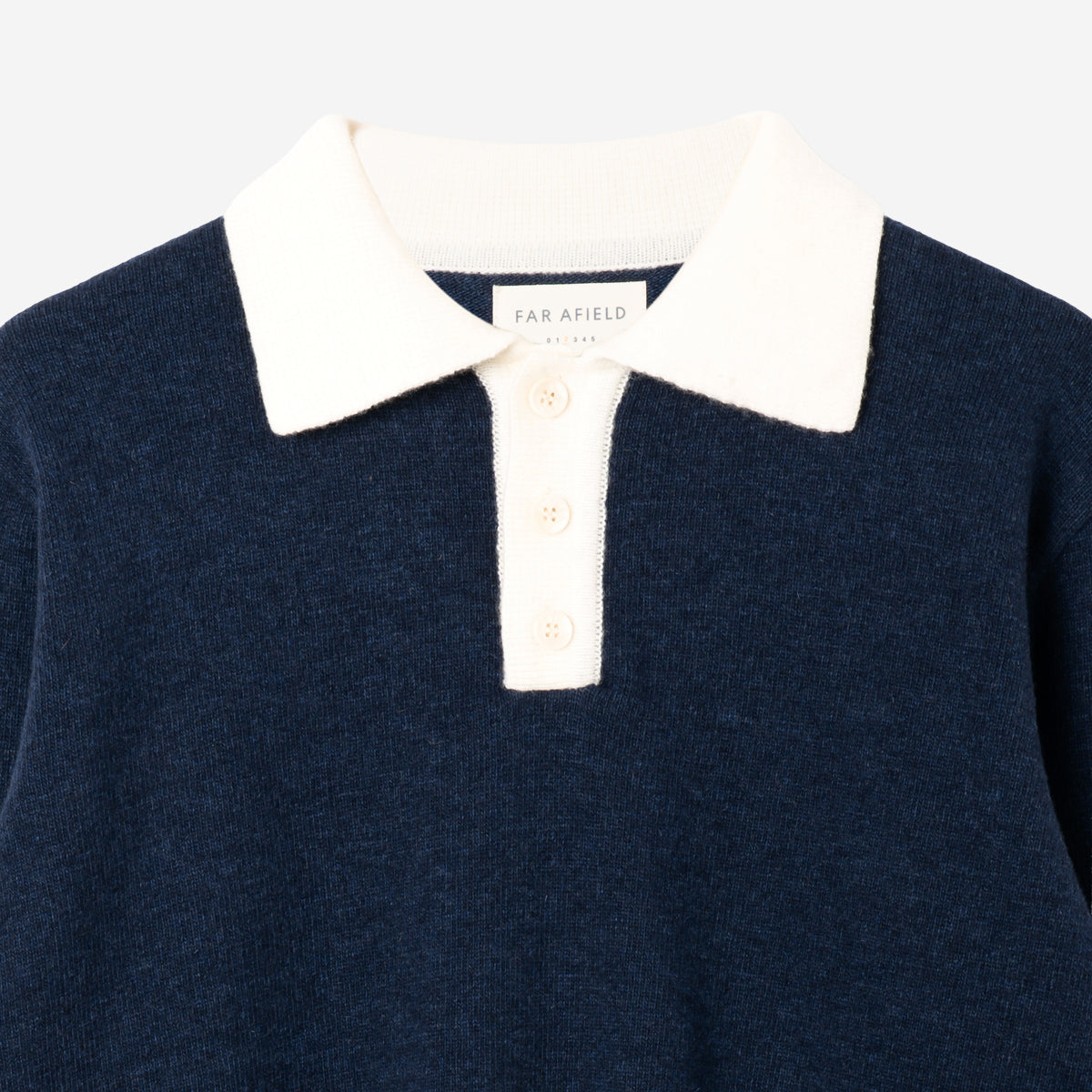 Apa Wool Knitted Rugby Polo - Navy