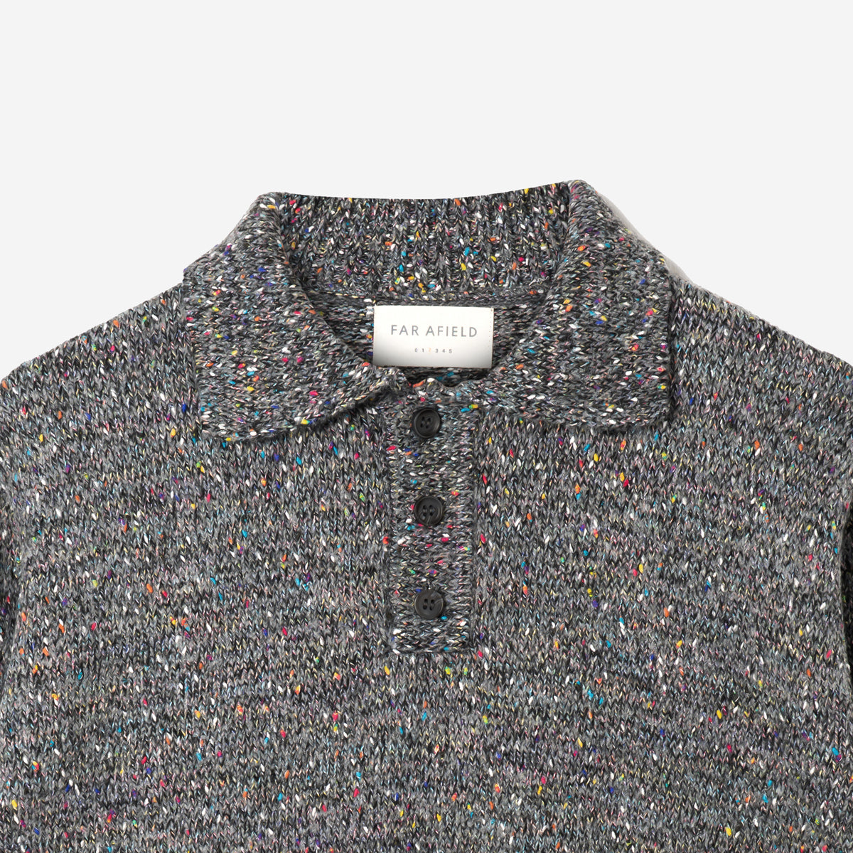 Kier Knitted Polo - Grey Multi-Fleck