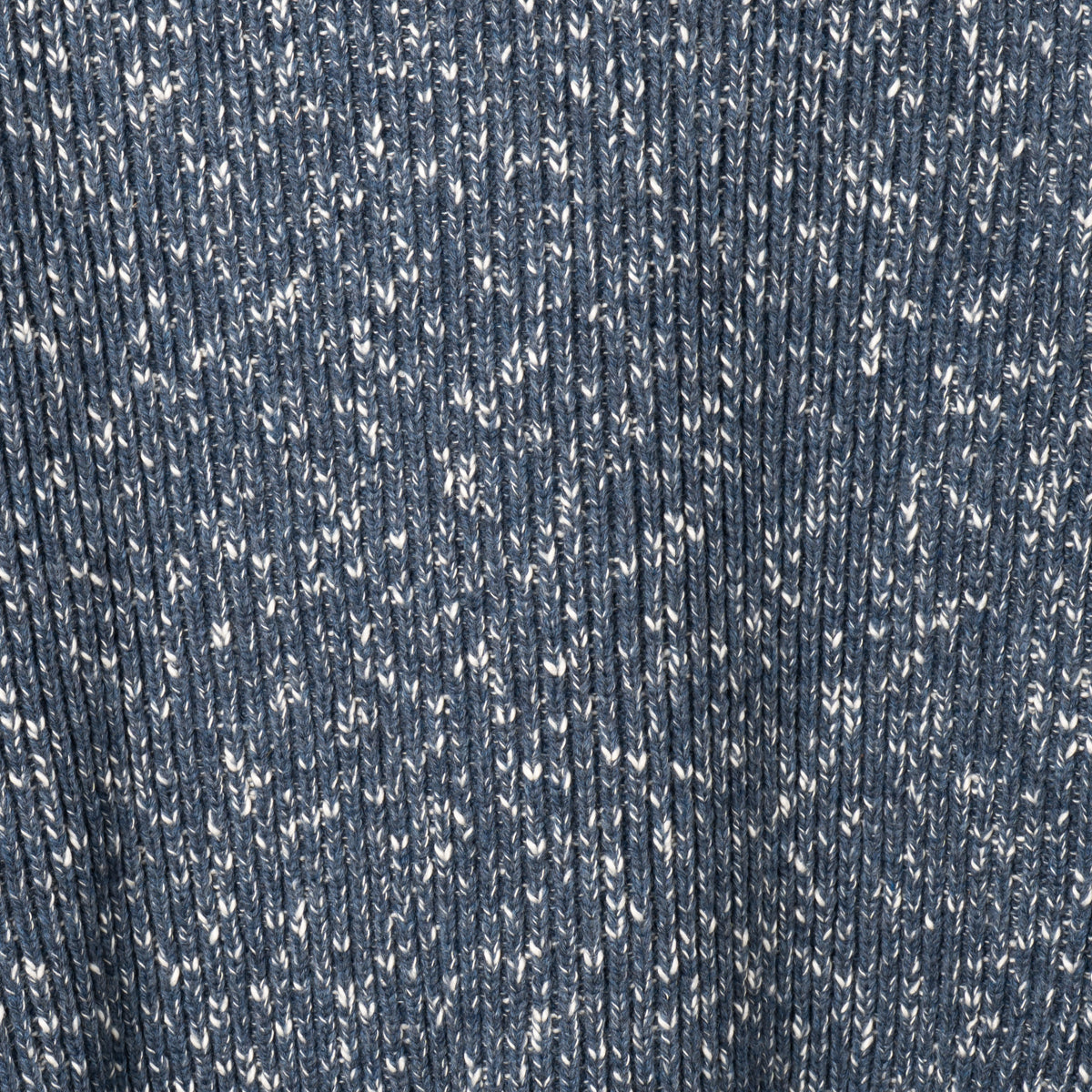 Kier Ribbed Knit Polo - Blue Fleck