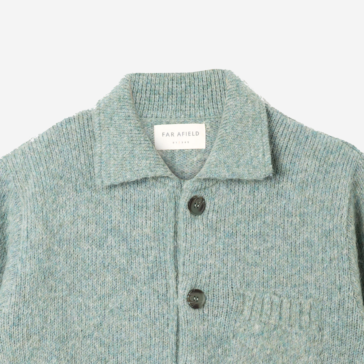 Station Alpaca Blend Knit Cardigan - Aqua Blue