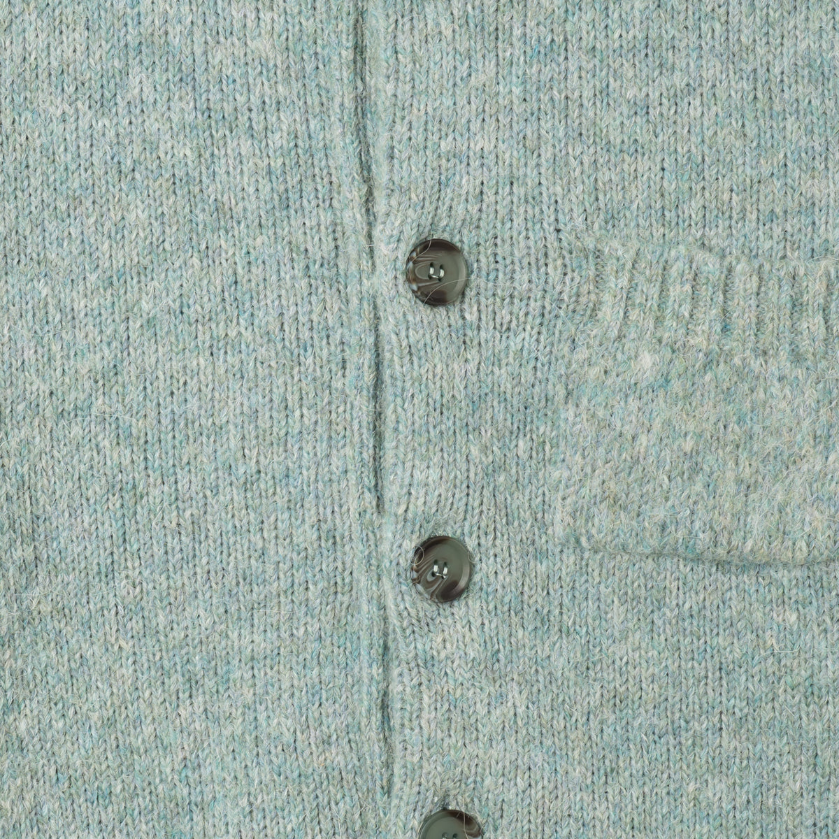 Station Alpaca Blend Knit Cardigan - Aqua Blue