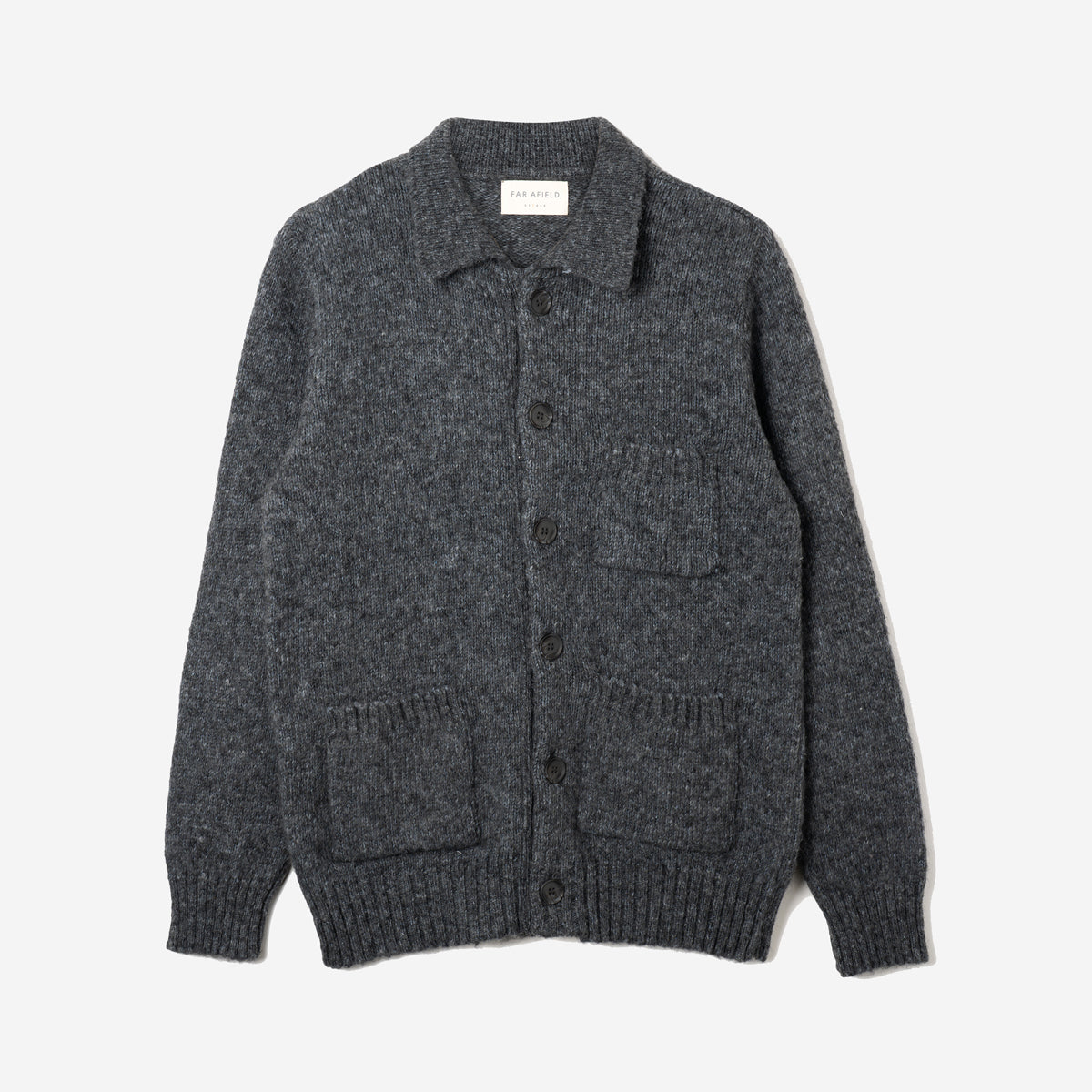 Station Alpaca Blend Knit Cardigan - Grey