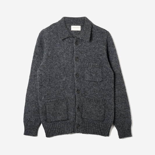 Station Alpaca Blend Knit Cardigan - Grey
