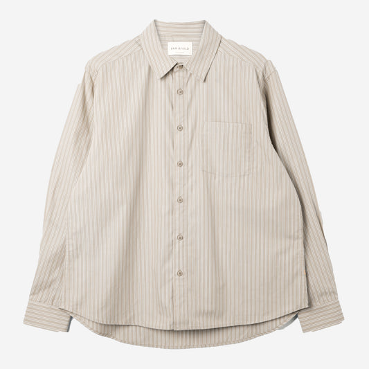 Day Yarn Dyed Stripe Shirt - Faded Grey Stripe