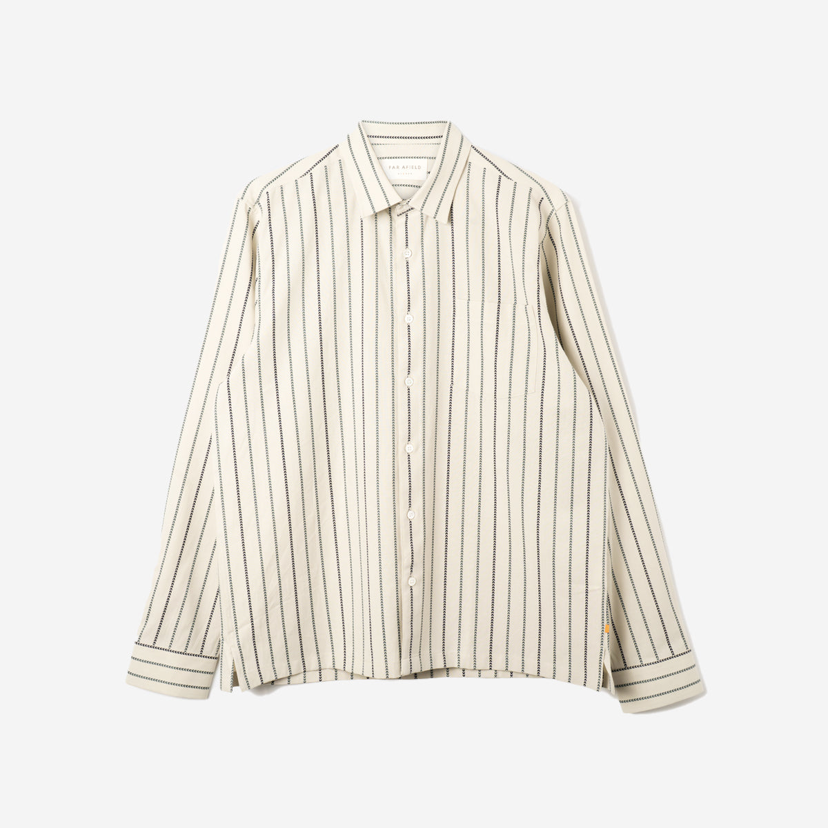 Pennon Dobby Stripe Shirt - Stone Grey