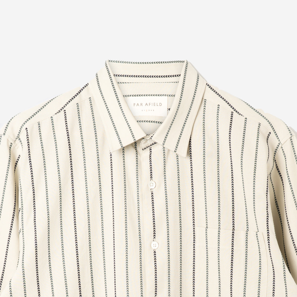 Pennon Dobby Stripe Shirt - Stone Grey