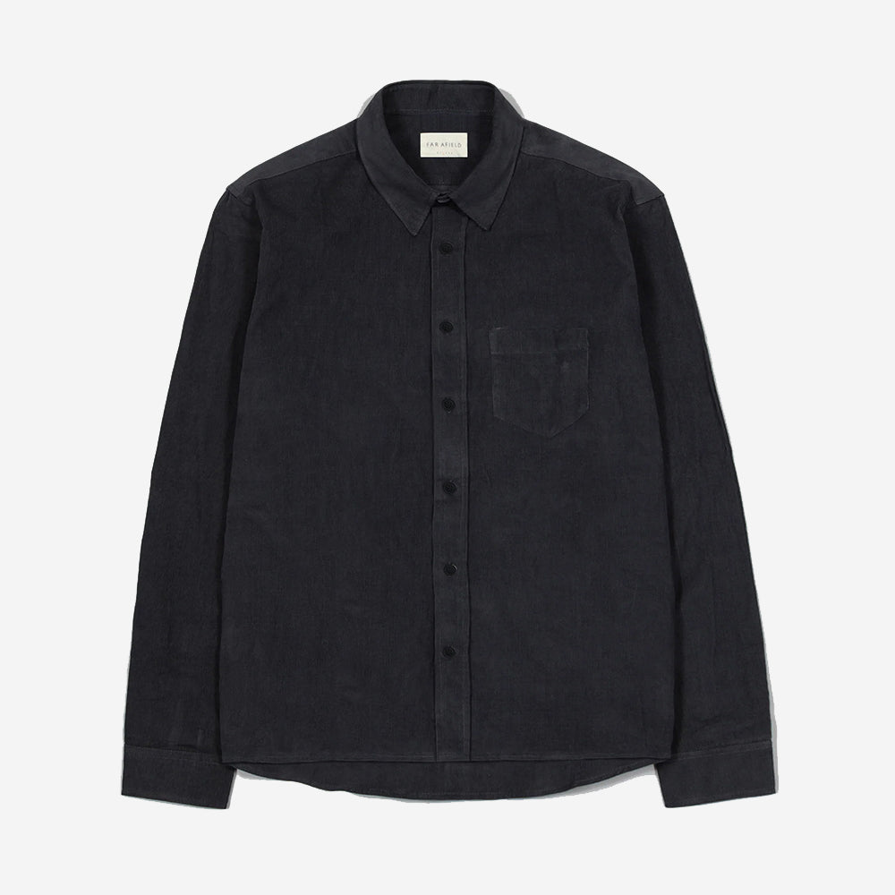 Day L/S Corduroy Loose Fit Shirt - Meteorite Black