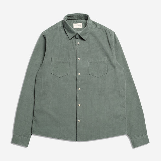 Classic Two Pocket Corduroy Shirt - Forest Green