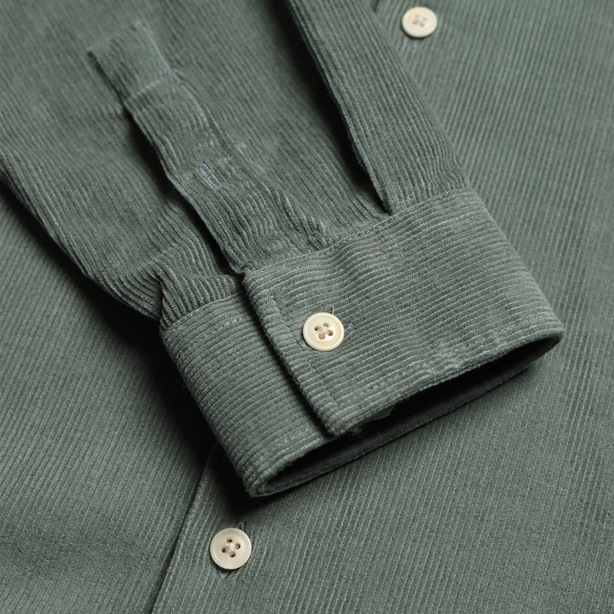 Classic Two Pocket Corduroy Shirt - Forest Green