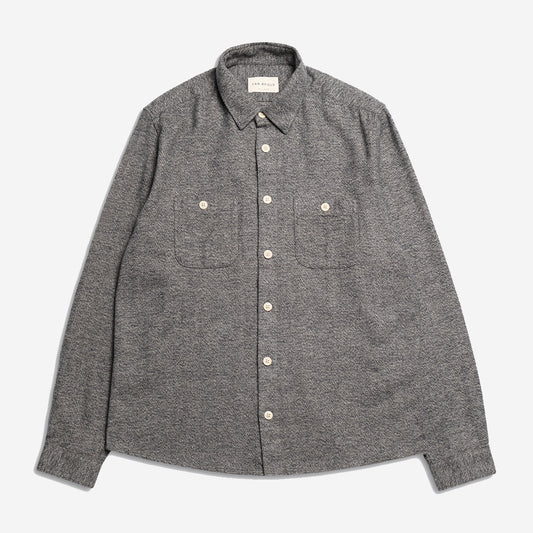 Patch Pocket Melange Shirt - Cornstalk /Slate Brown Grindle