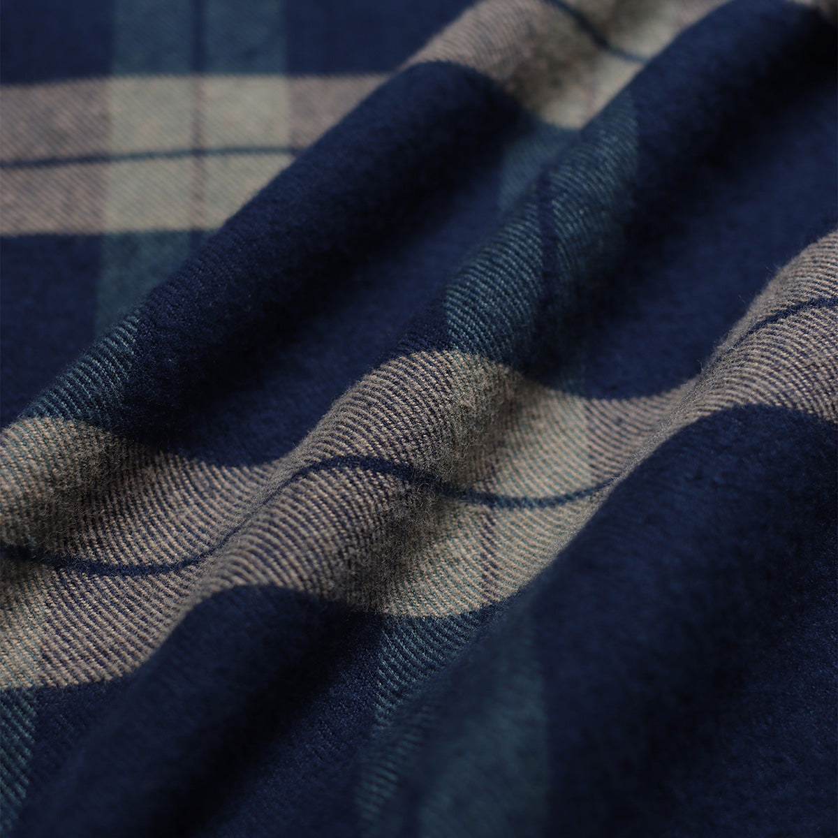 Larry Check Shirt - Navy Iris/Cornstalk