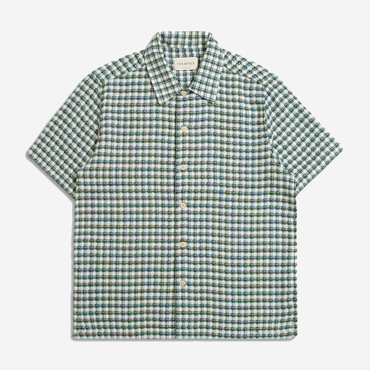 Busey Dobby Check S/S Shirt - Green