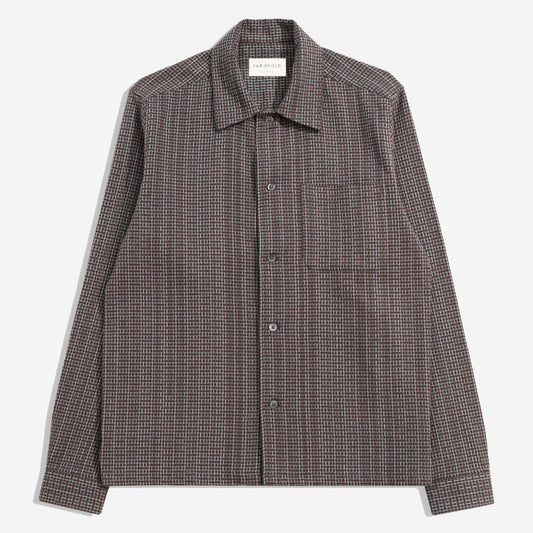Busey Dobby Linear Shirt - Brown/Stone