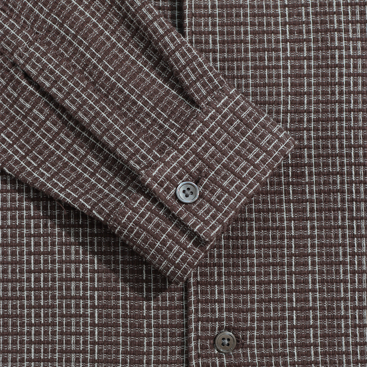 Busey Dobby Linear Shirt - Brown/Stone