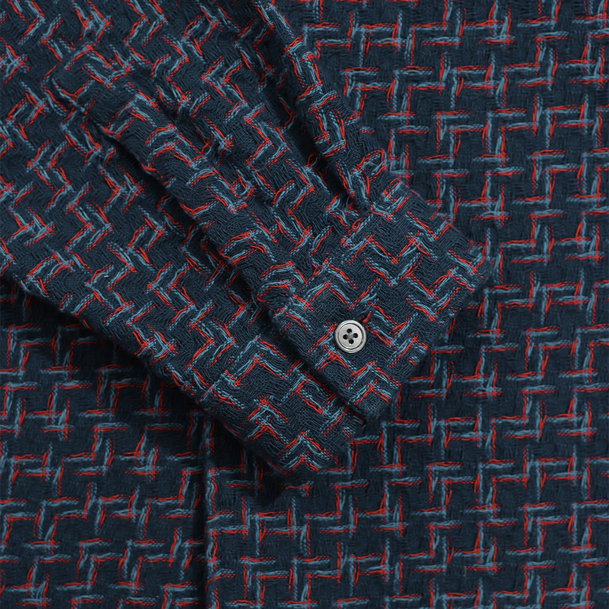 Busey Dobby Architect Shirt - Navy/Red/Blue