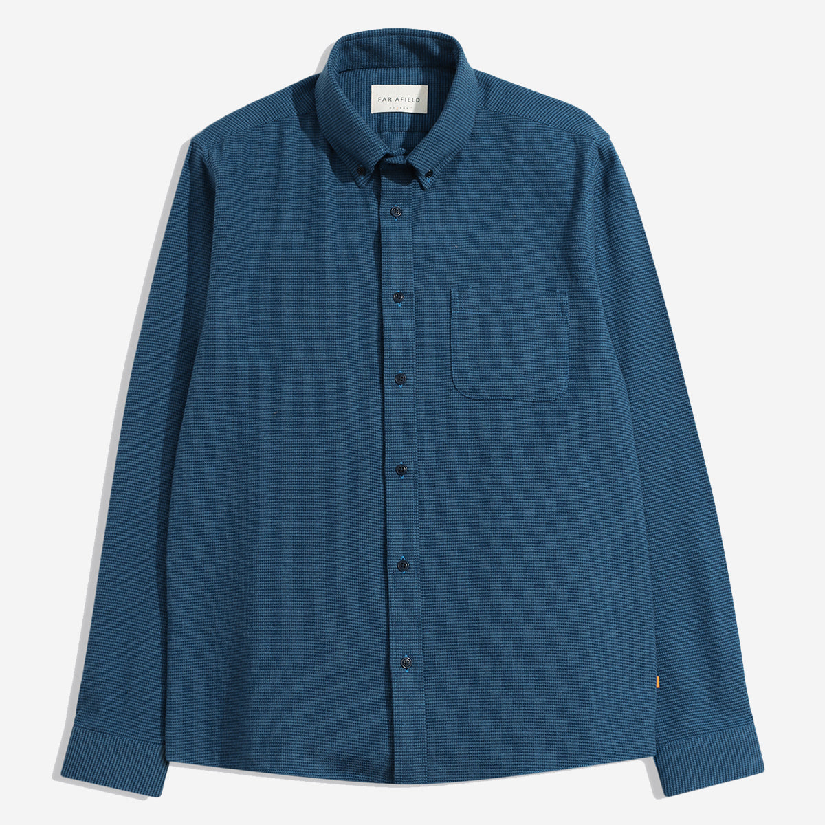 Mod Brushed Dobby Shirt - Navy/Blue