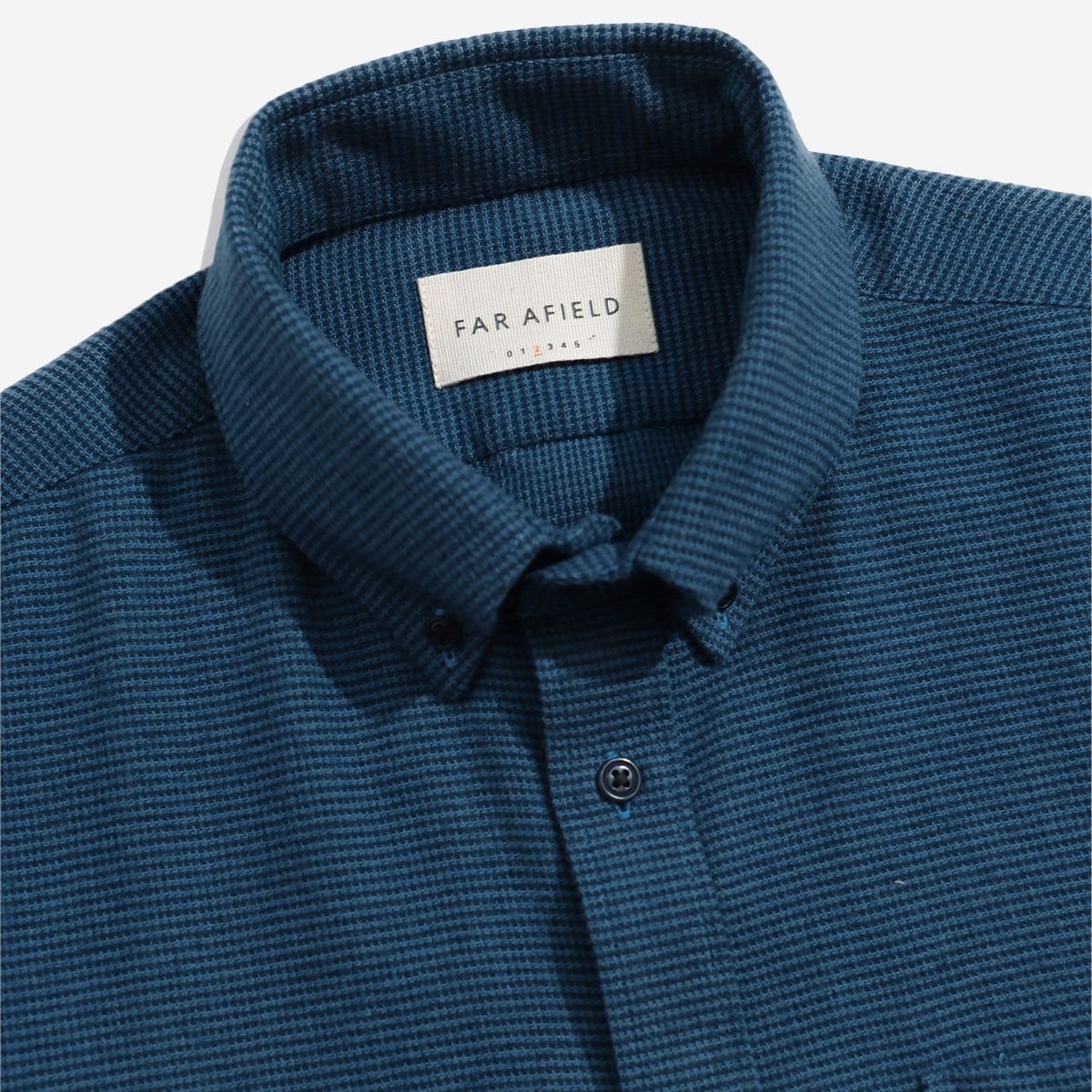 Mod Brushed Dobby Shirt - Navy/Blue