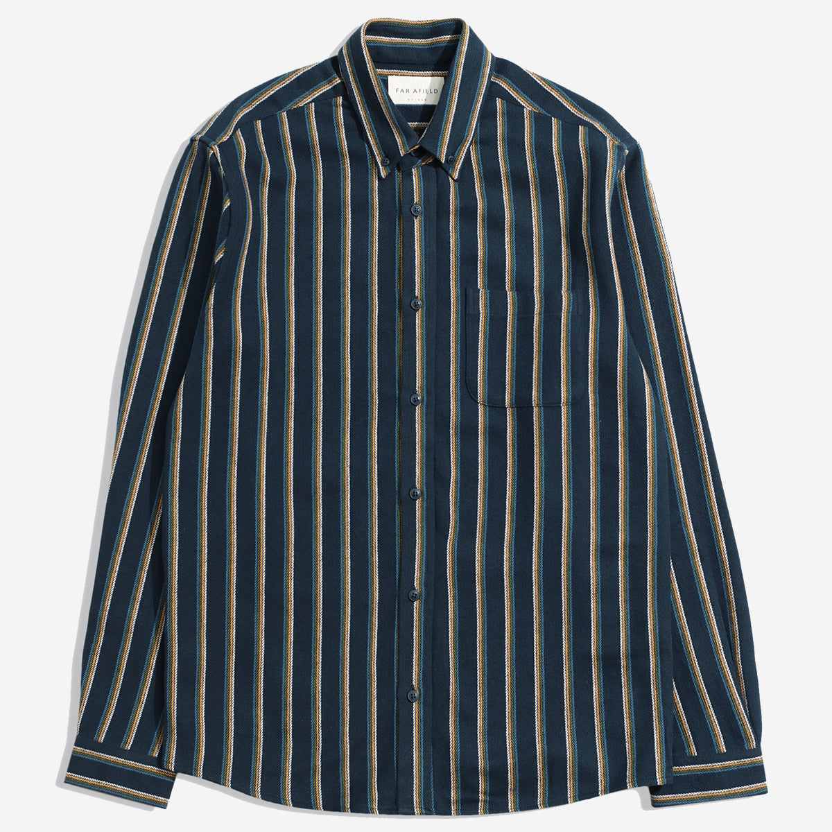 Mod Brushed Kuki Stripe Shirt - Navy/Multi
