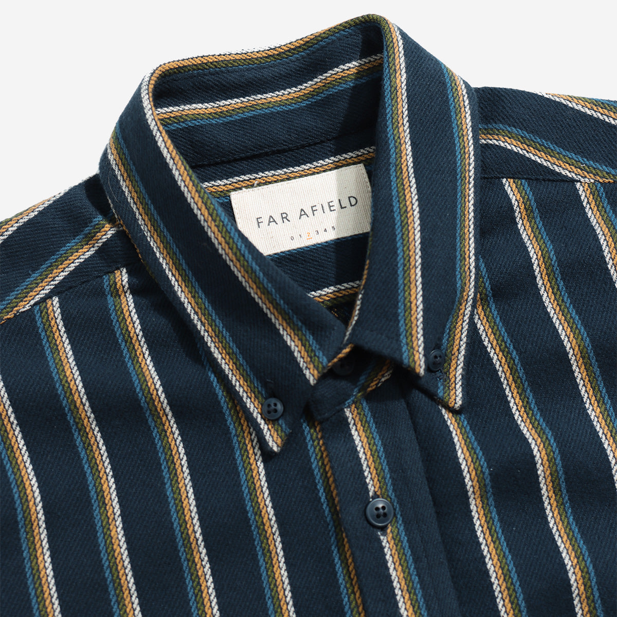 Mod Brushed Kuki Stripe Shirt - Navy/Multi