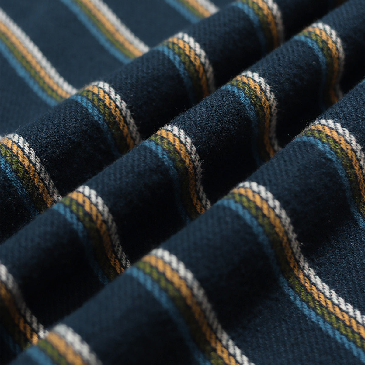 Mod Brushed Kuki Stripe Shirt - Navy/Multi
