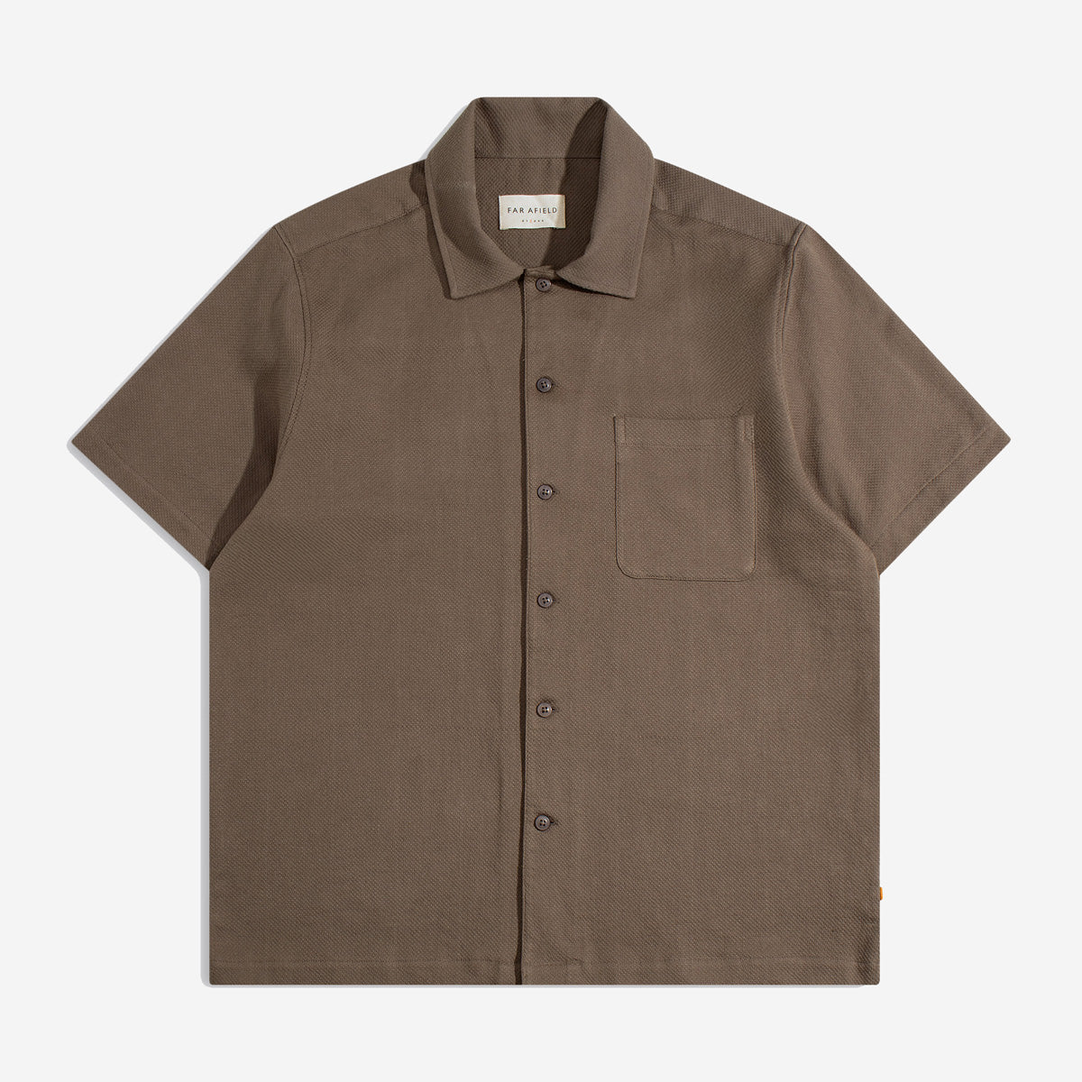 Busey Textured S/S Shirt - Brown