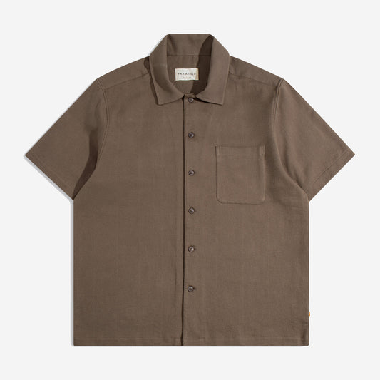 Busey Textured S/S Shirt - Brown