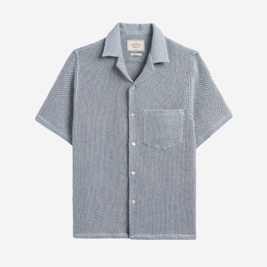 Agora Knit S/S Vacation Shirt - Pastel Blue