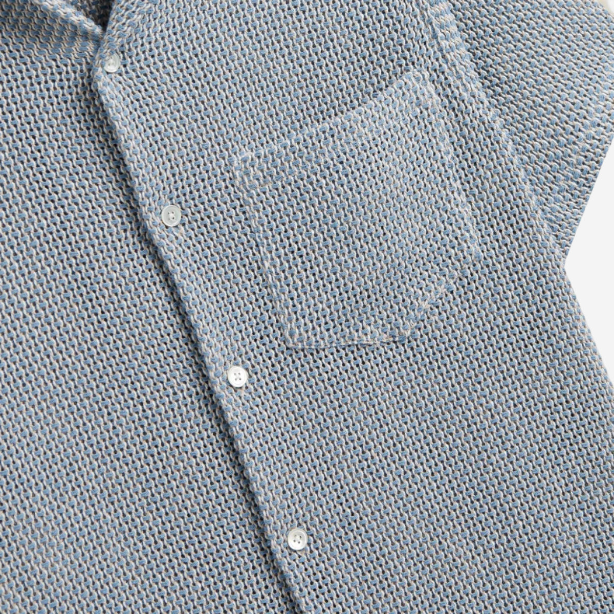 Agora Knit S/S Vacation Shirt - Pastel Blue