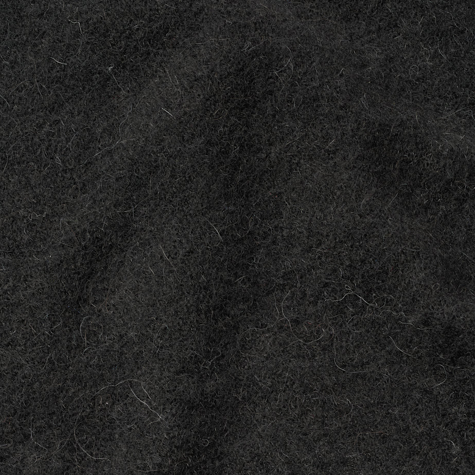 Alpine Brushed Wool Knit Crew - Black