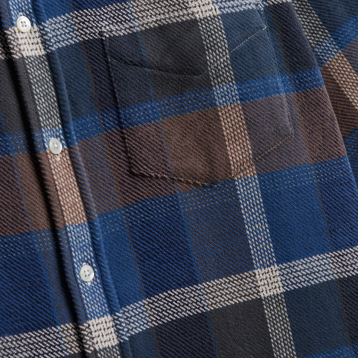 Alpino Plaid Flannel Shirt - Blue/Brown