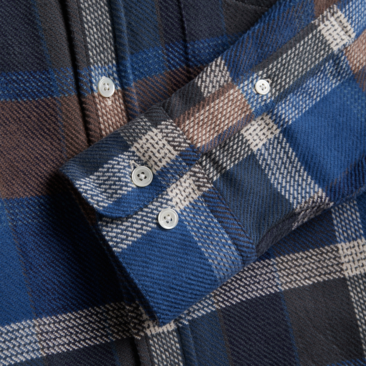 Alpino Plaid Flannel Shirt - Blue/Brown