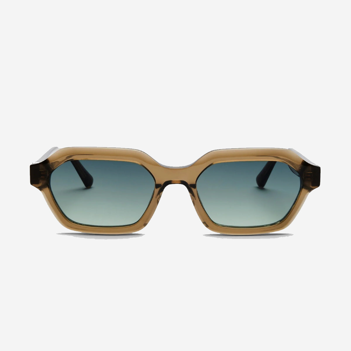 ANTHONY Hex Rectangle Sunglasses - Bottle/Green