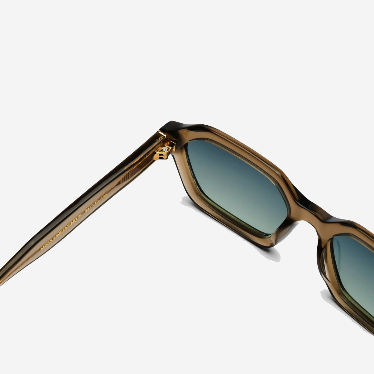 ANTHONY Hex Rectangle Sunglasses - Bottle/Green