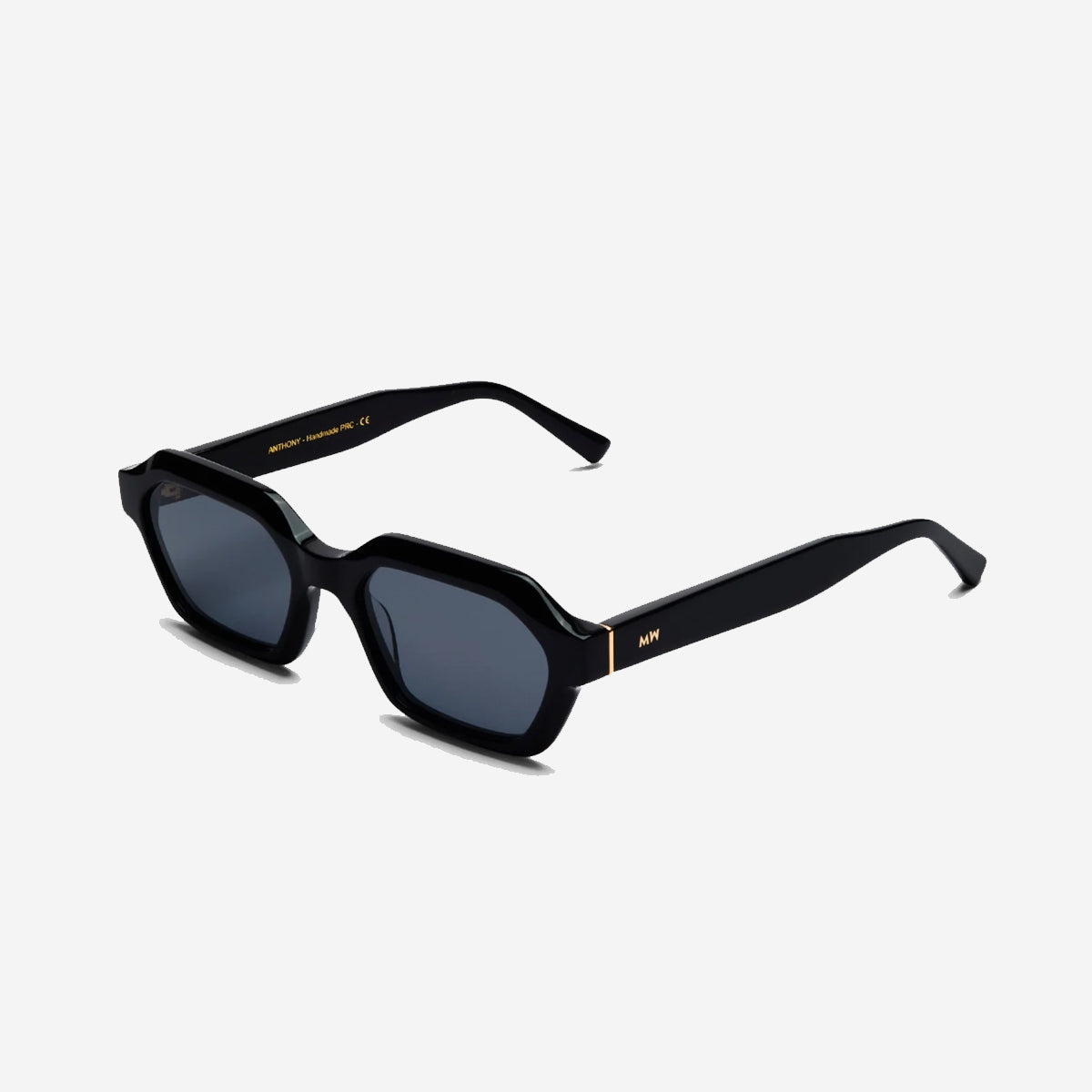 ANTHONY Hex Rectangle Sunglasses - Black/Grey Reveal