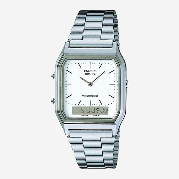 AQ-230A-7DMQY - CASIO Vintage Watch - Stainless/White