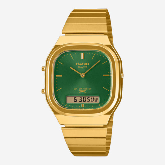AQ-240EG-3A CASIO Vintage Watch - Gold/Green