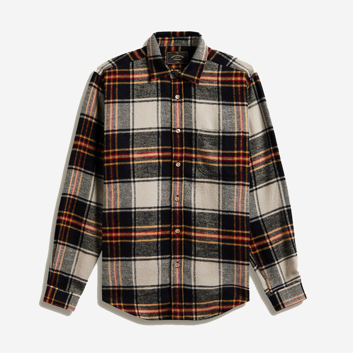 Arc Plaid Flannel Shirt - Black/White/Yellow