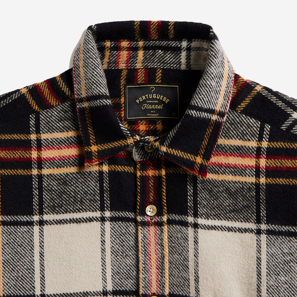 Arc Plaid Flannel Shirt - Black/White/Yellow