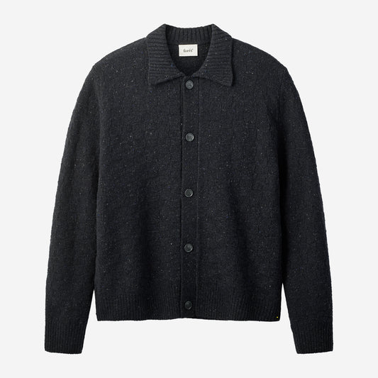 Area Wool Cardigan Jacket - Navy