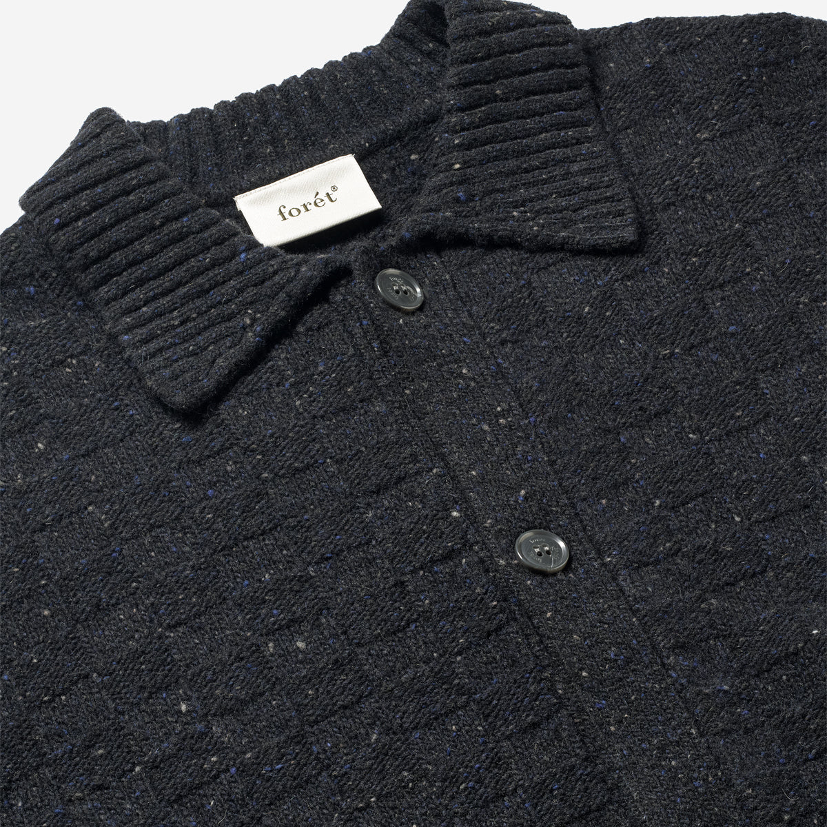 Area Wool Cardigan Jacket - Navy