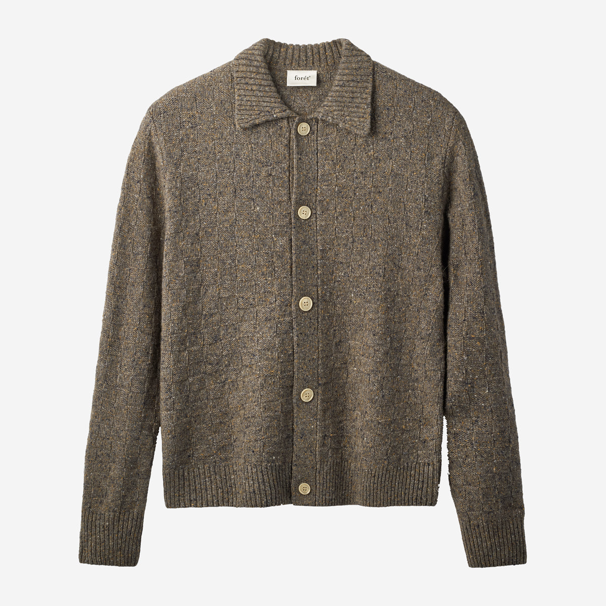 Area Wool Cardigan Jacket - Taupe