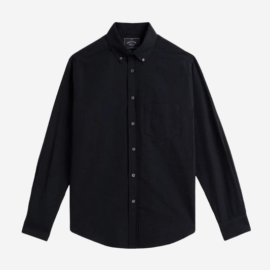 Atlantico Seersucker L/S Shirt - Black