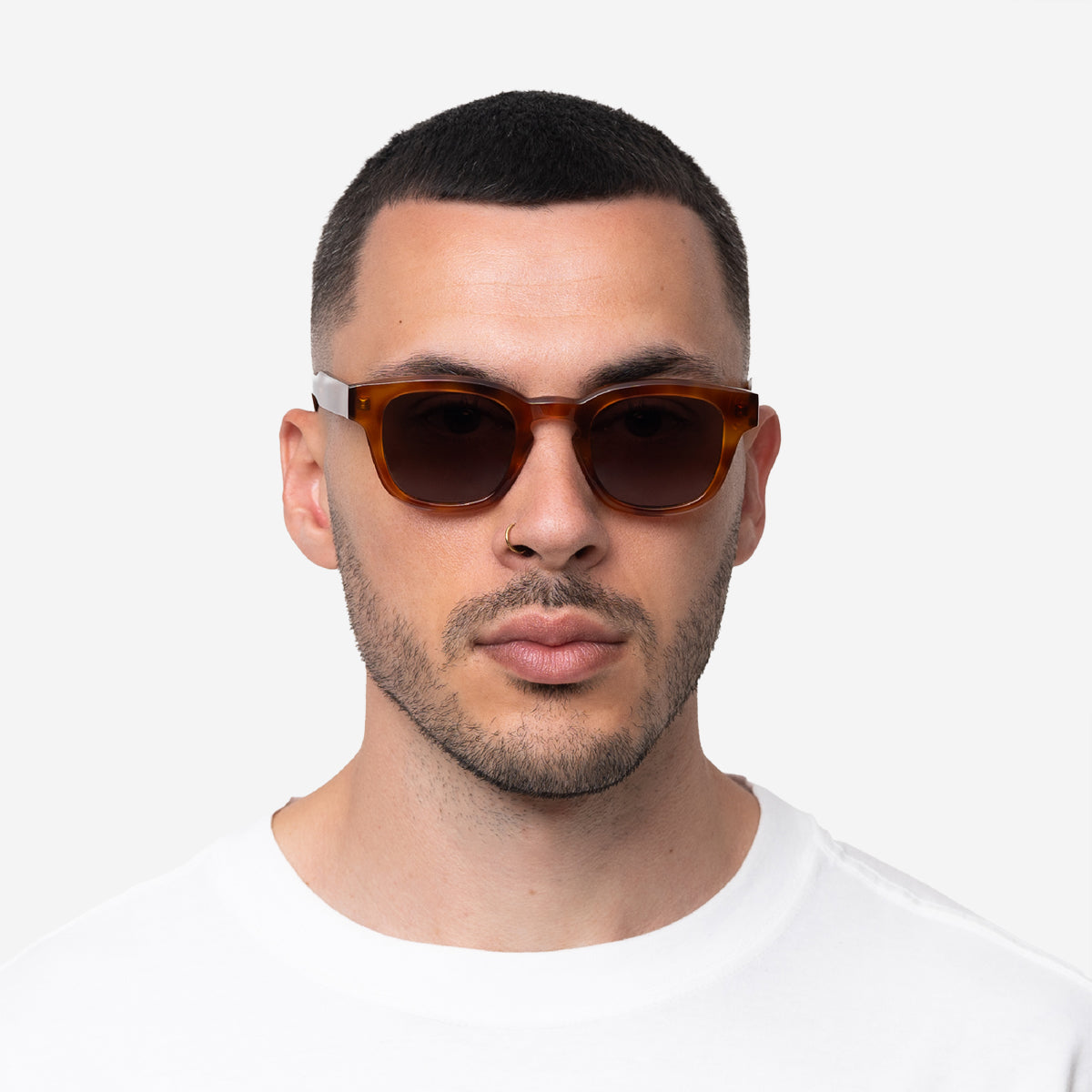 AUSTIN Round Sunglasses - Black/Gradient Blue