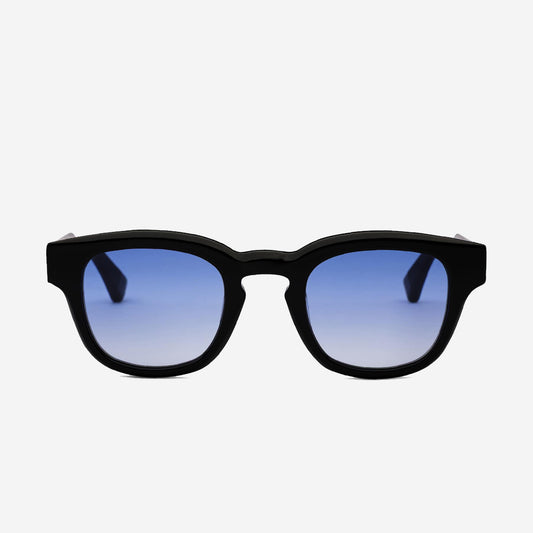 AUSTIN Round Sunglasses - Black/Gradient Blue